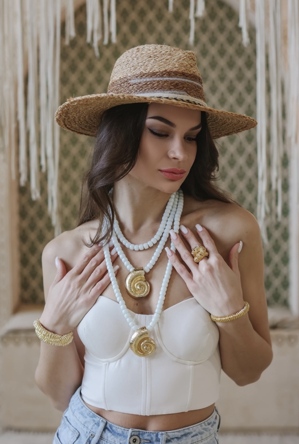 Японское стекло с ракушками - Lina Gabriel